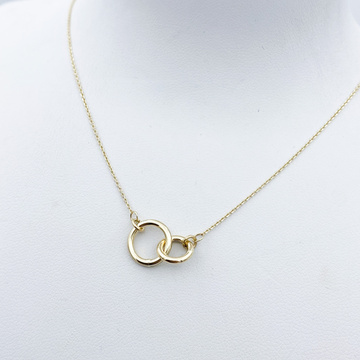 Žluté zlato řetízek s kroužky 42-45cm